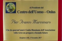 Placa 40 aniversario Centro del Hombre
